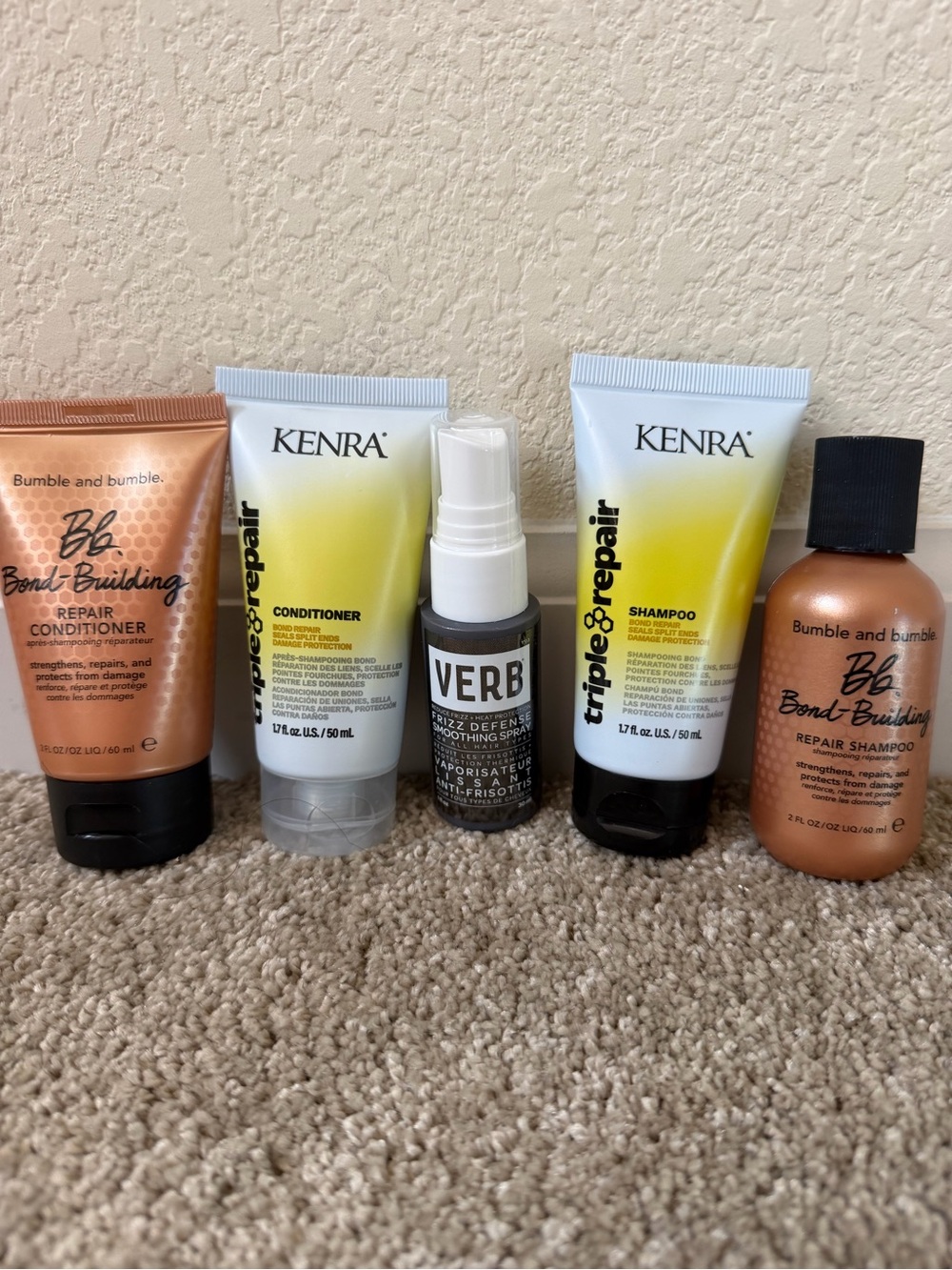 New Set of 5 piece haircare set (Verb, bumble and bumble and Kendra)